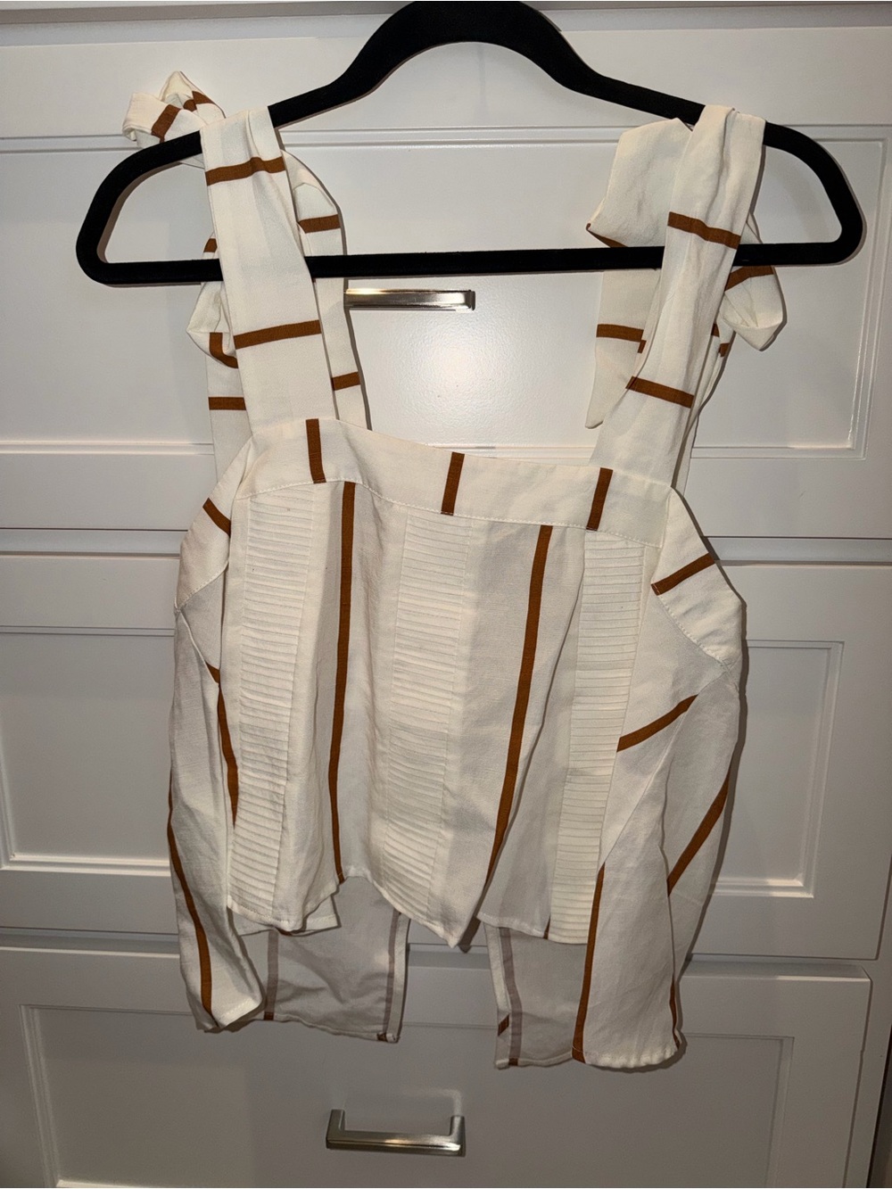 Sancia Burnt Orange and White Tank Small